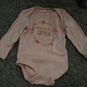 Pink Cotton Bodysuit One Piece with Snap Closures